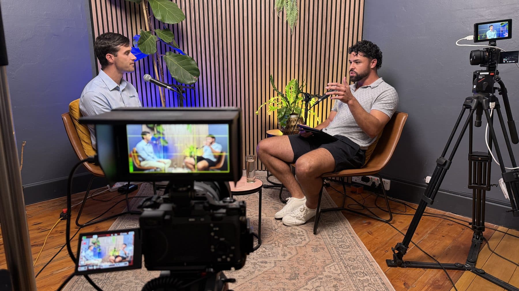 Multi-camera podcast recording in the Africa Productions studio