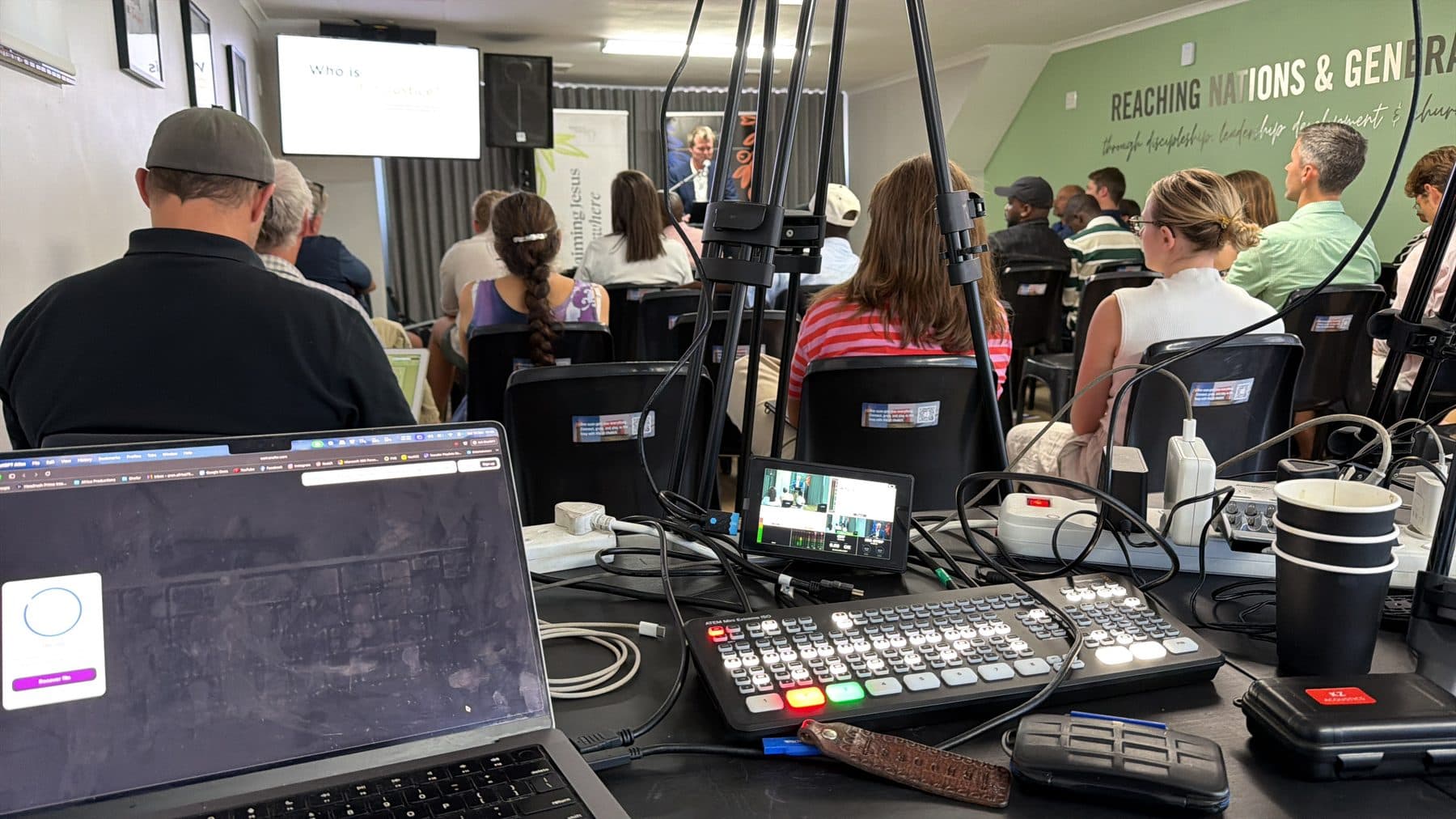 Multi-camera livestream production at a conference